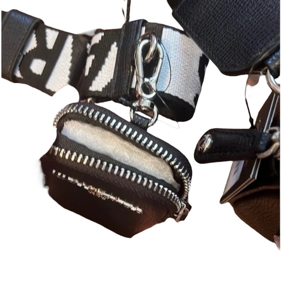 KARL LAGERFELD PARIS Maybelle Black Crossbody Bag Satchel, Rainbow Heart Accents - Picture 11 of 16